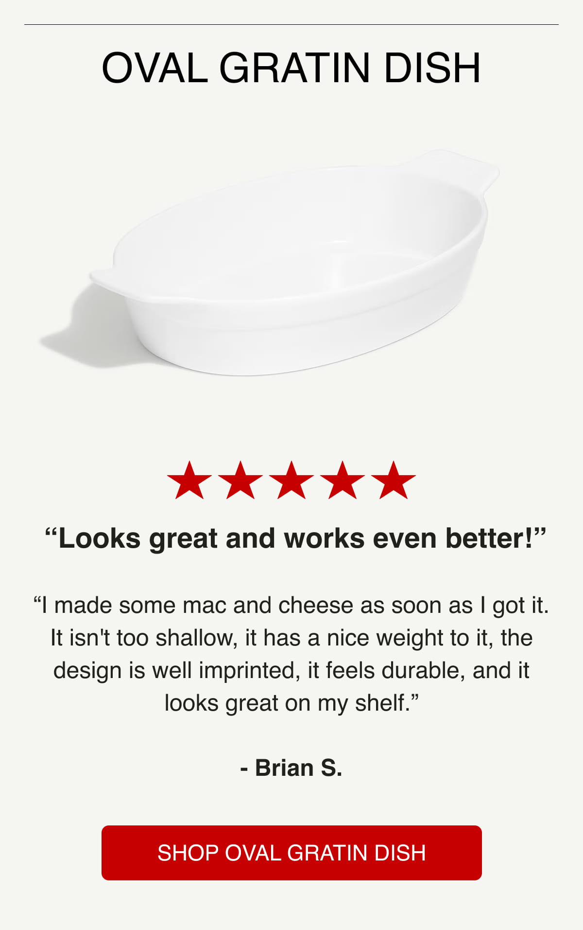Oval Gratin Dish - Shop