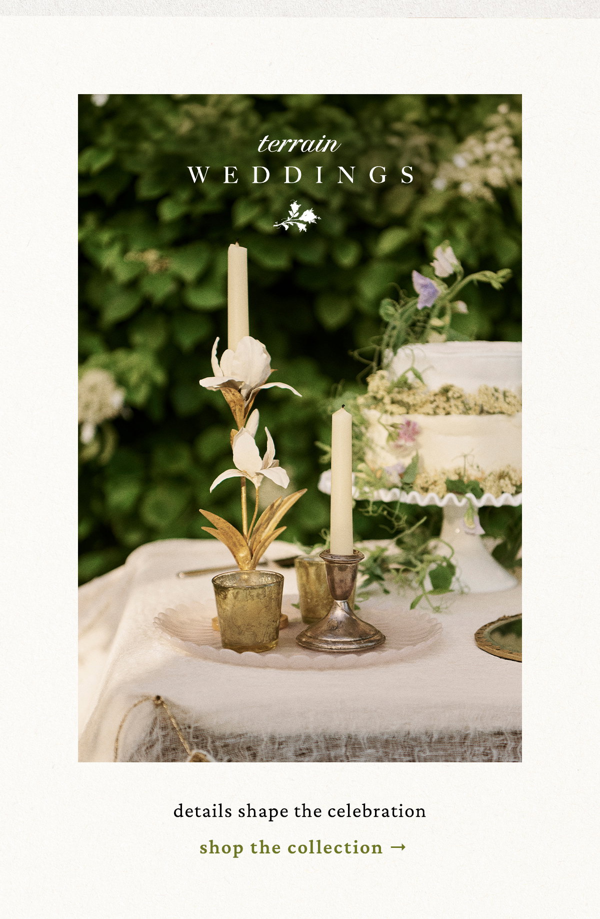 terrain Weddings shop the collection