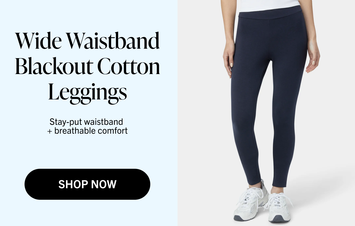 Wide Waistband Blackout Cotton Leggings