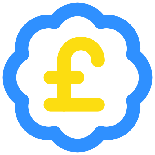 Pound symbol showing fixed transfer pricing.