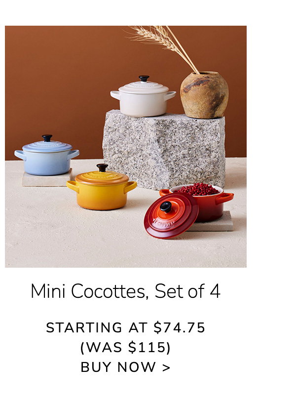 Mini Cocottes, Set of 4 - STARTING AT $74.75 (Was $115) - BUY NOW