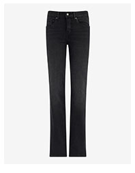 Mid Rise Black Wash Bootcut Jeans