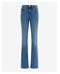 Mid Rise Medium Wash Bootcut Jeans