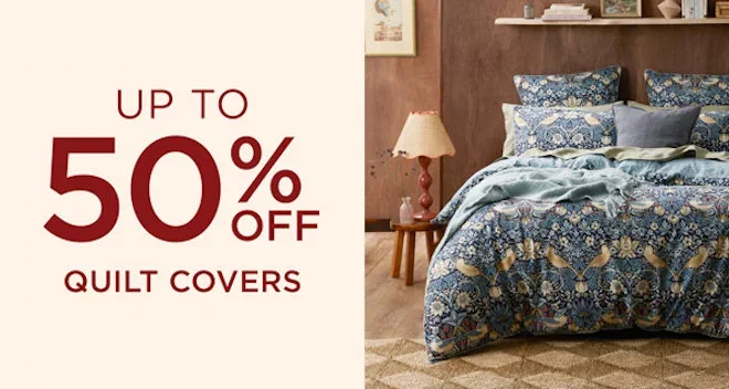 Up To 50% Off Quilt Covers