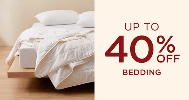 Up To 40% Off Bedding
