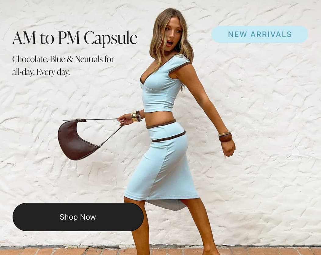 AM to PM Capsule | Chocolate, Blue & Neutrals for all-day. Every day. 