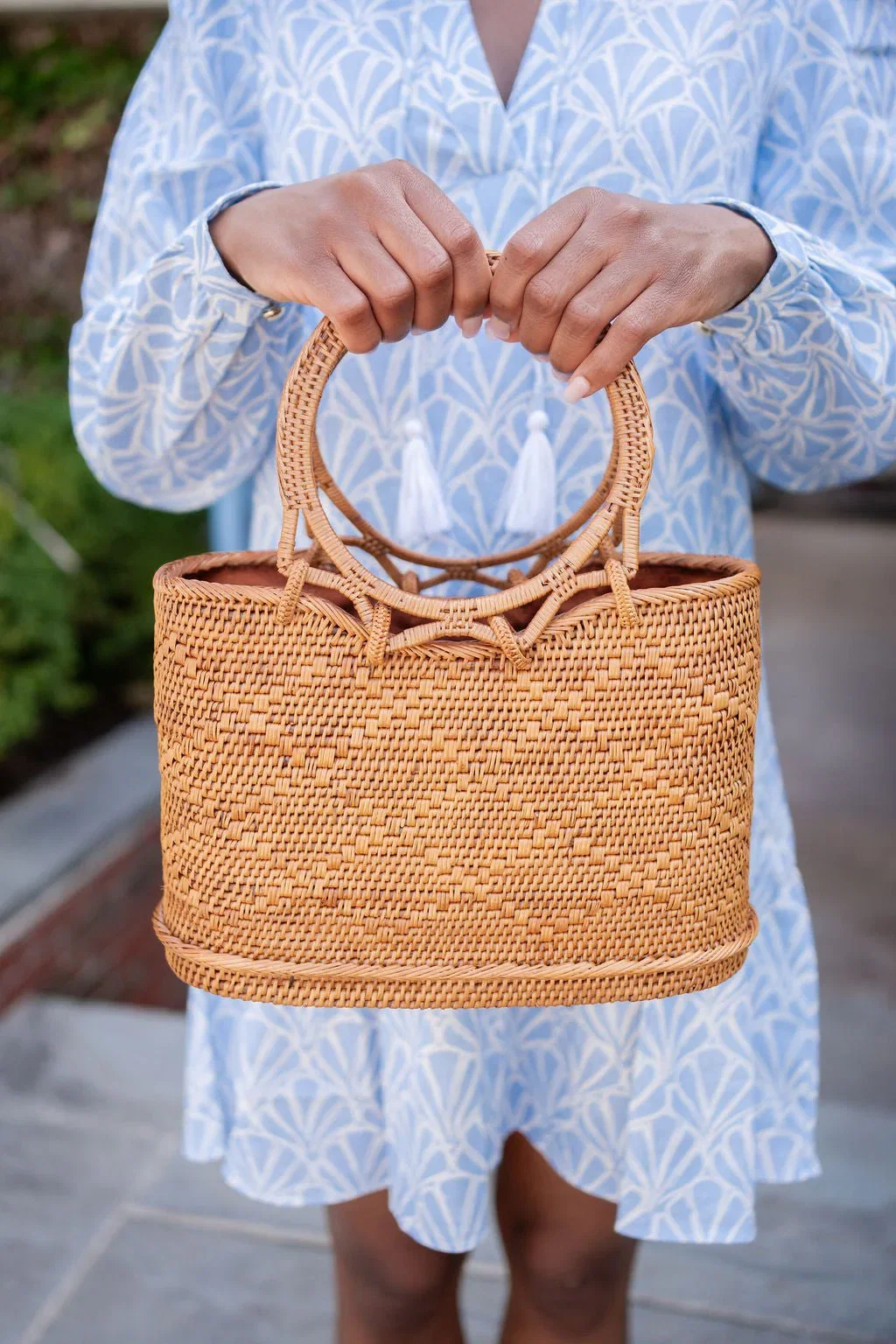 Image of Lola Circle Handle Bali Bag