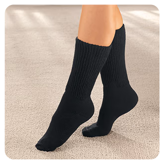 344223 Diabetic Crew Socks, 2 Pairs