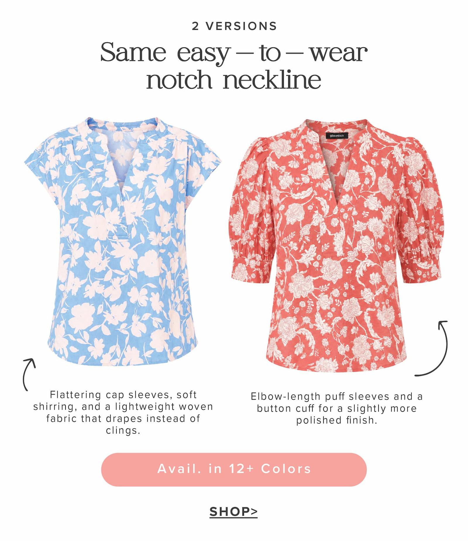 2 versions, same notch neckline