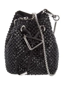 Chain-Link Enameled Metal Triangle Backpck Mini 2023
