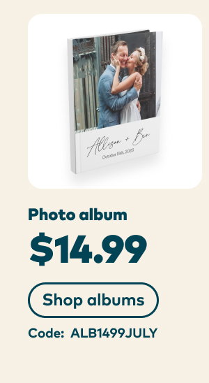 $14.99 photo album. Code: ALB1499JULY. Shop albums.
