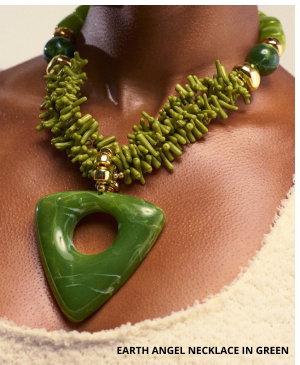 EARTH ANGEL NECKLACE IN GREEN