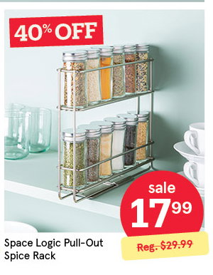 KSP SPACE LOGIC PULL-OUT SPICE RACK "12-BOTTLE" 28 X 6 X 22 CM MATTE NICKEL