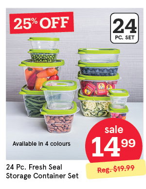 KSP FRESH SEAL STORAGE CONTAINER COMBO SET/24 BLUE