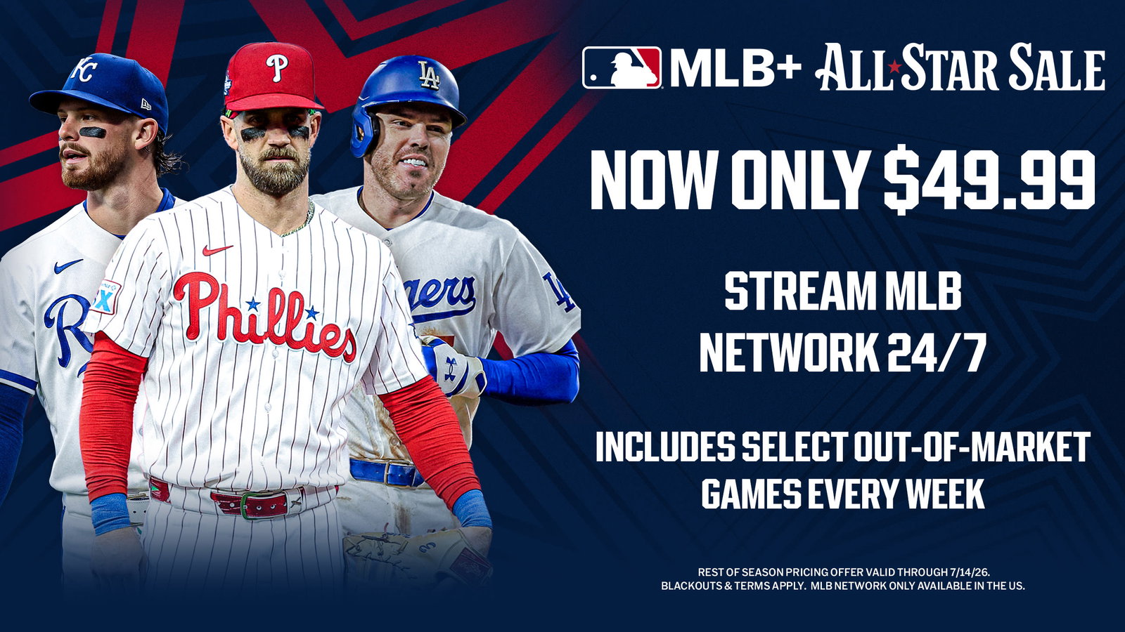 MLB+ on sale for $49.99