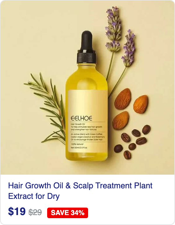 Hair Growth Oil & Scalp Treatment Plant Extract for Dry Damaged Hair