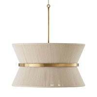 Cecilia 8 Light 24.25 inch Bleached Natural Rope and Patinaed Brass Pendant Ceiling Light by Capital Lighting