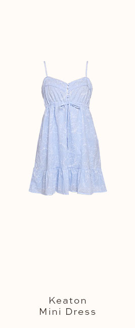 Keaton Mini Dress - Cornflower Blue