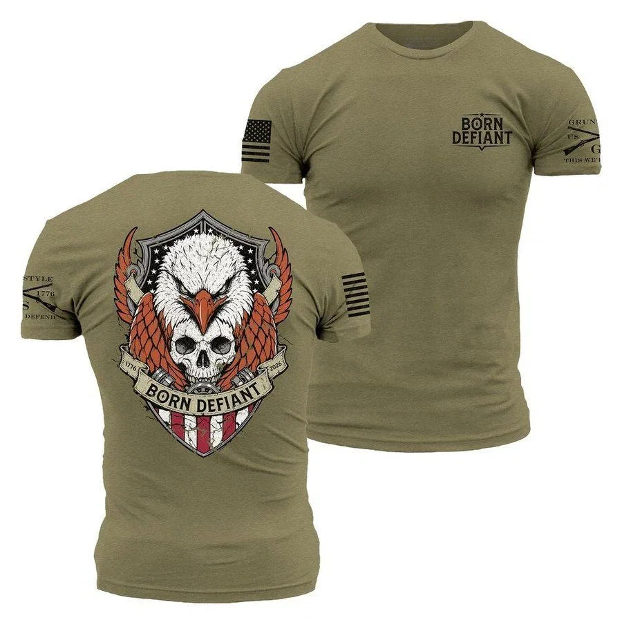 Image of Born Defiant T-Shirt - Military Green
