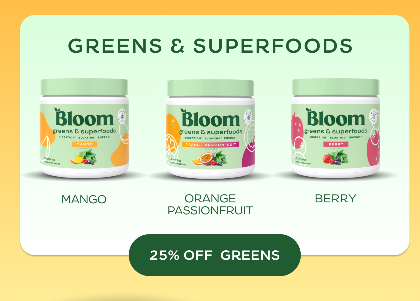 25% off Greens and Colostrum Sale - limited time offer!