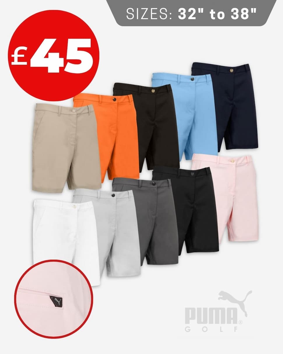 Puma Golf Mens 2026 101 Pure Short 8 Stretch Tailored Modern Golf Shorts