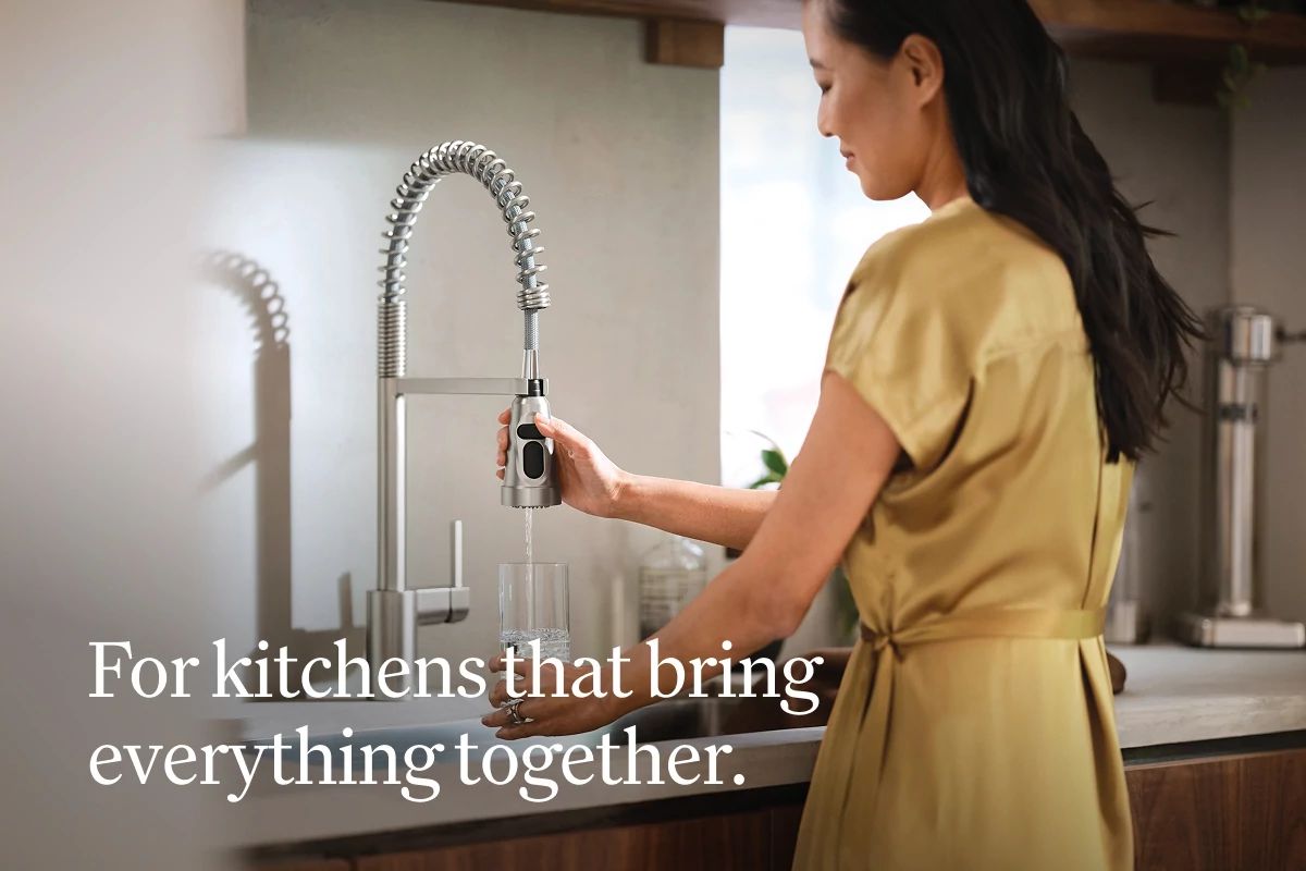 For kitchens that bring everything together. Discover Moen collections designed to fit your space and the way you use it — from clean, modern lines to timeless looks.  Shop Now