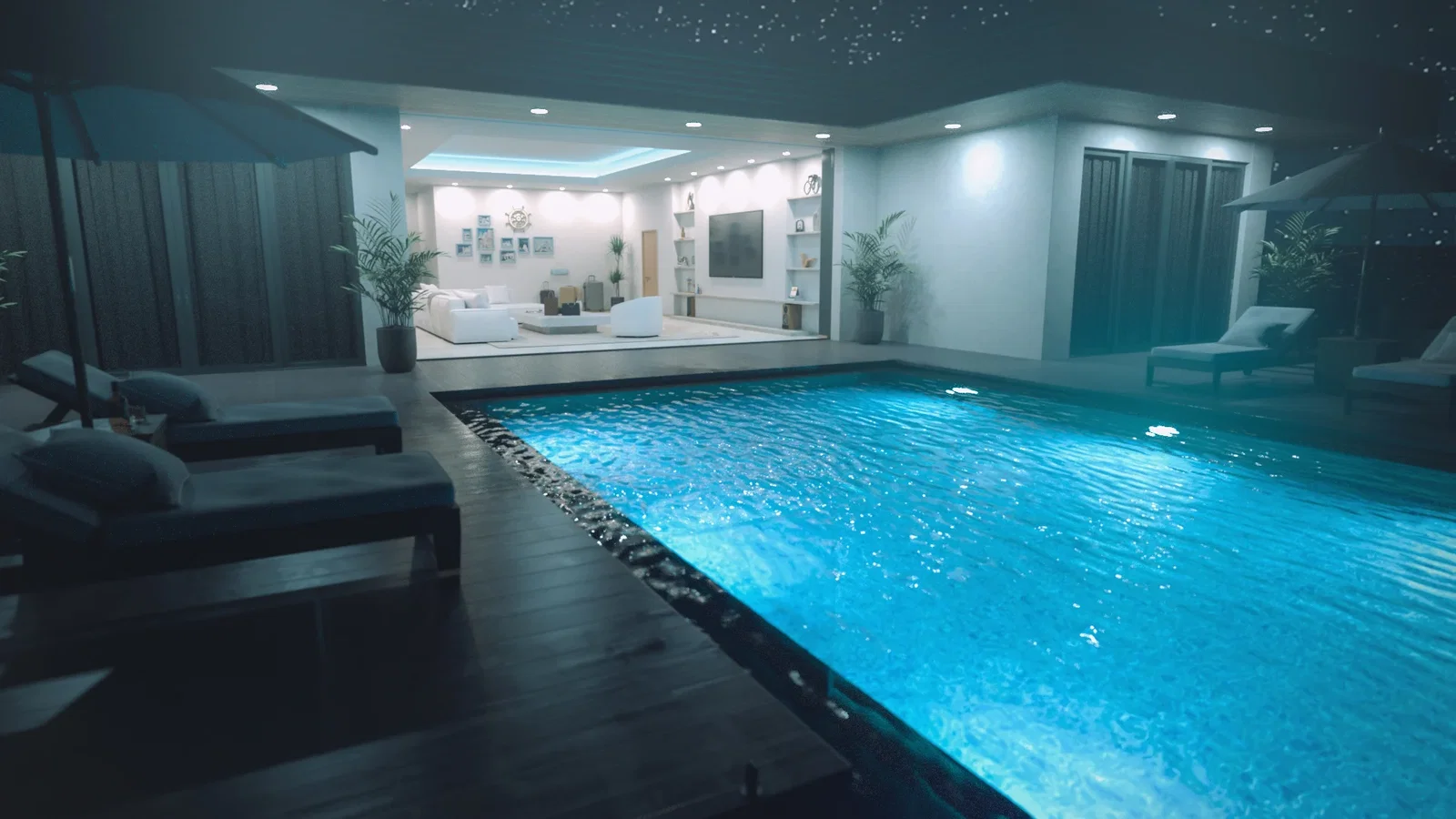 Polish Coastal Villa Living Room