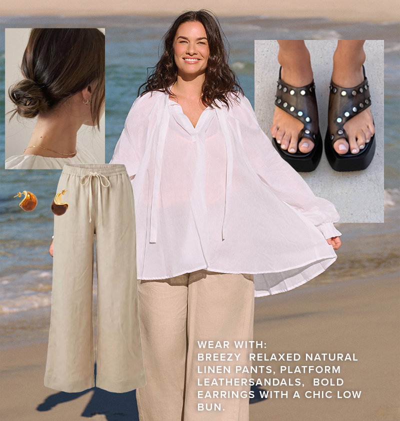 Shop Breezy Pants in Natural Linen