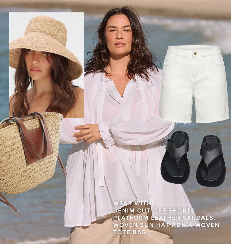 Shop Denim Cut Off Shorts in White