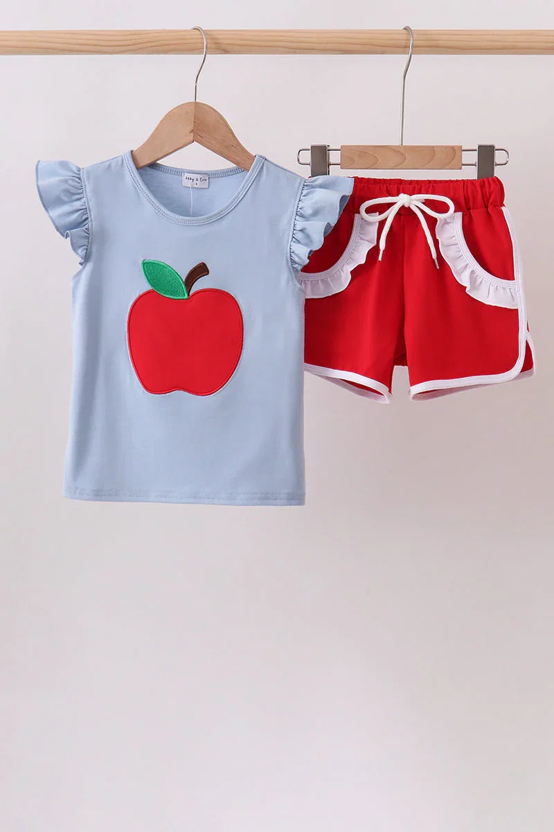 Image of Blue Apple Appliqué Set