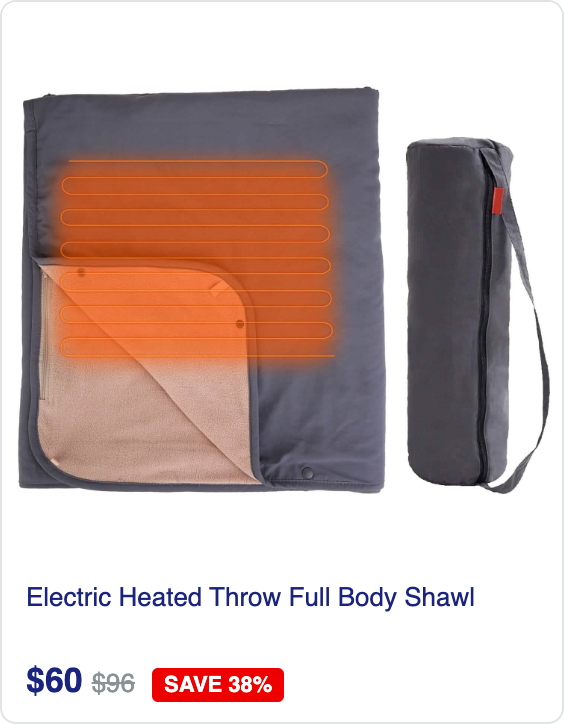 Electric Heated Throw Full Body Shawl