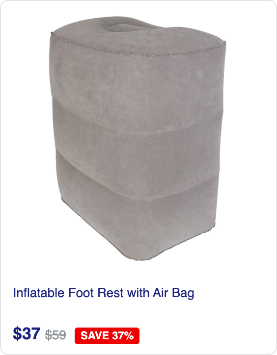 Inflatable Foot Rest with Air Bag