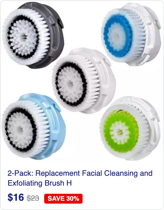 2-Pack: Replacement Facial Cleansing and Exfoliating Brush Heads