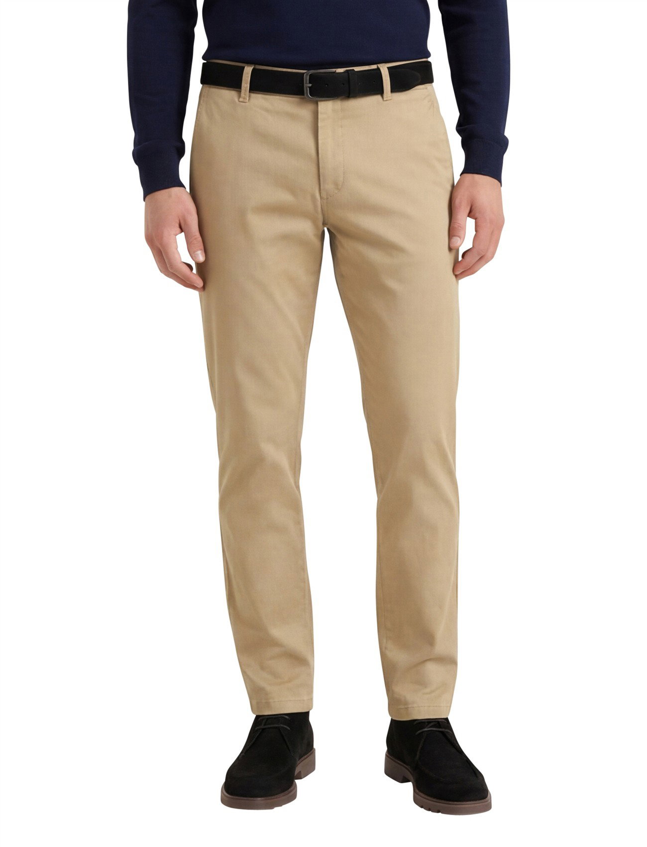 Meyer chino beige katoen effen