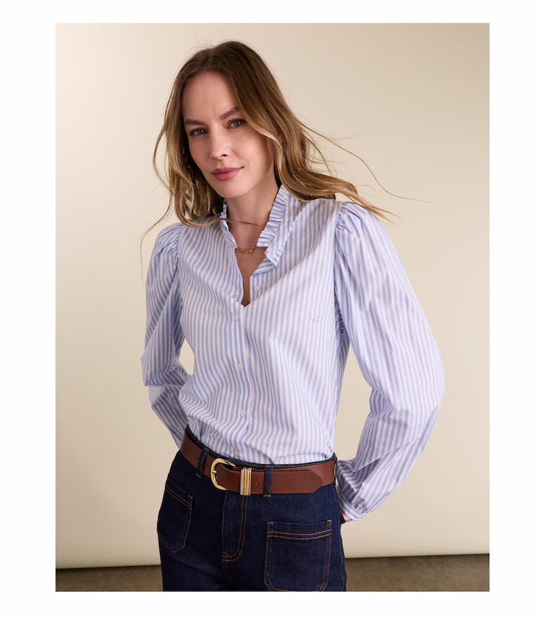 Debbie Organic Cotton Stripe Blouse