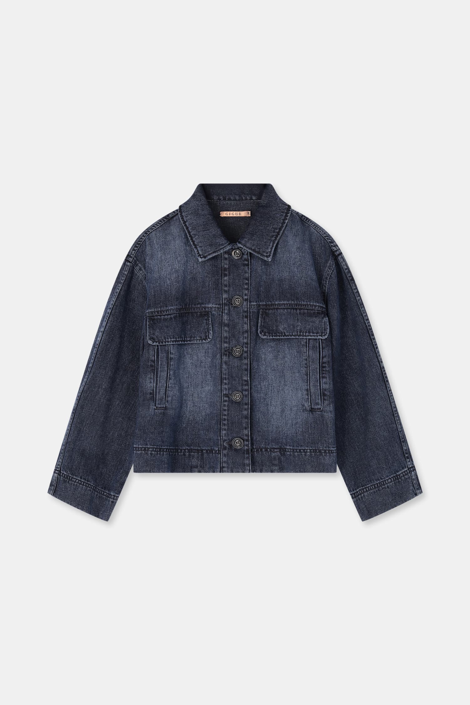 WEEZE Boxy dark denim jacket