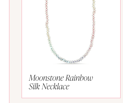Moonstone Rainbow Silk Necklace