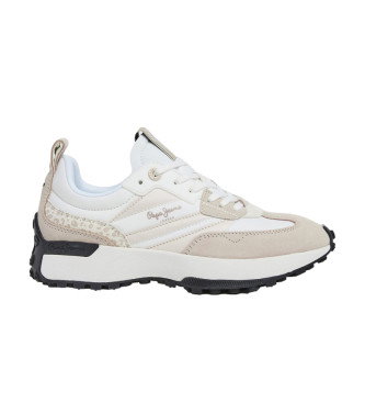 Zapatillas de Piel Lucky Print blanco