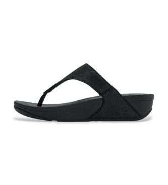 Sandalias Lulu Shimmerglitz Toe-Post negro