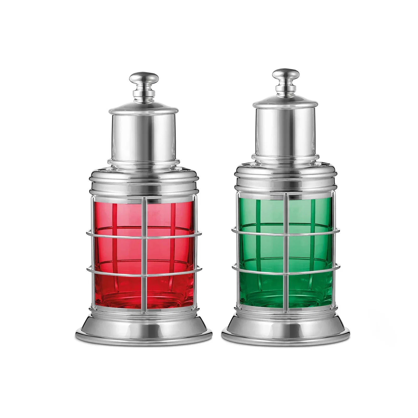 Image of Port and Starboard Salt and Pepper Mills in Sterling Silver