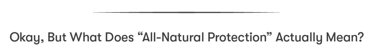 What does all-natural flea & tick protection mean?
