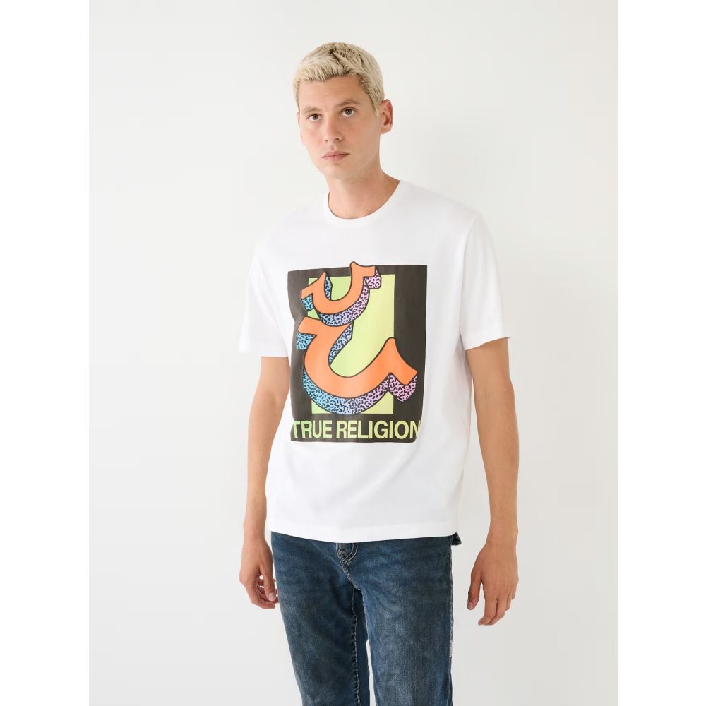 Image of True Religion Optic White Channel True Retro T-Shirt