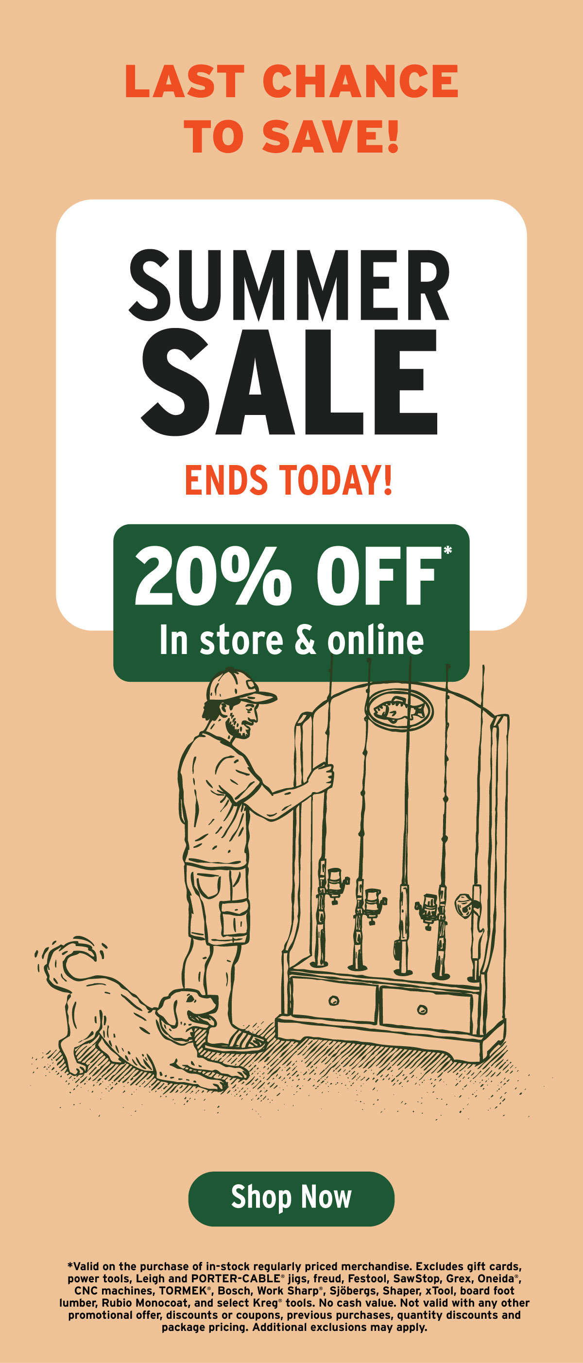 Summer Sale - 20% Off In-store and online