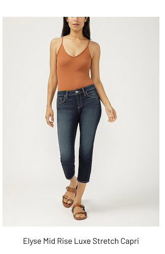 Elyse Mid Rise Luxe Stretch Capri