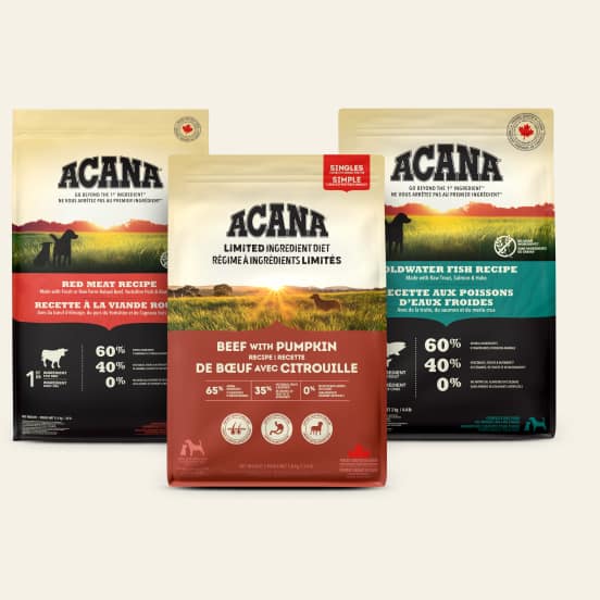 ACANA Limited Ingredient Beef with Pumpkin, Coldwater Fish Recipe & Red Meat Recipe Dry Dog Food