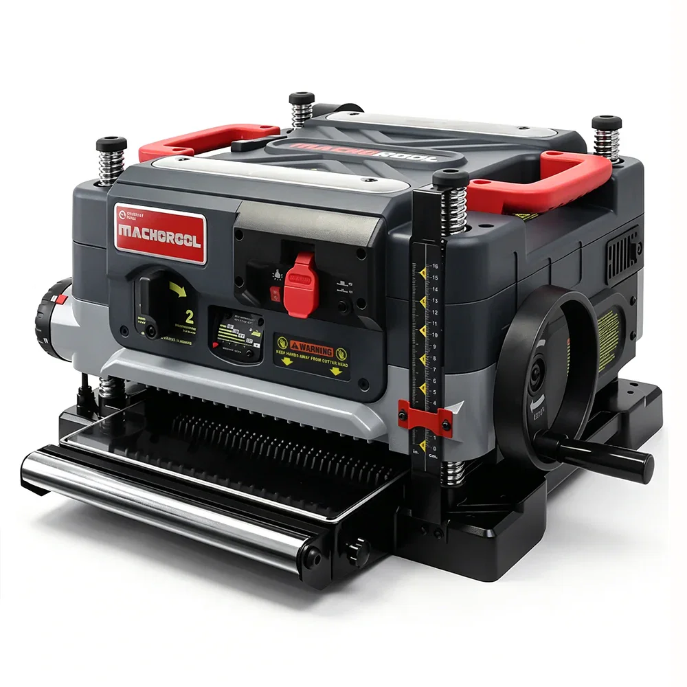 Machorool® FB132H 13" 2-Speed Thickness Planer with Helical Cutterhead