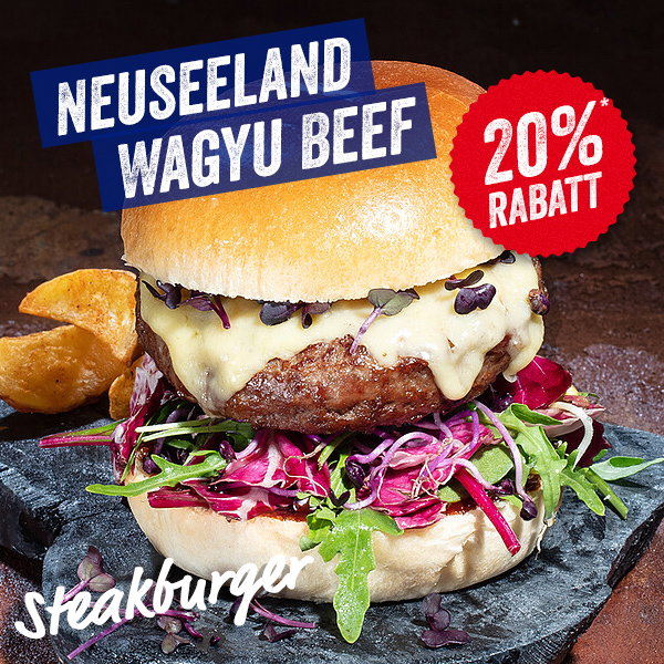 Neuseeland Wagyu Steakburger - 20% Rabatt* 