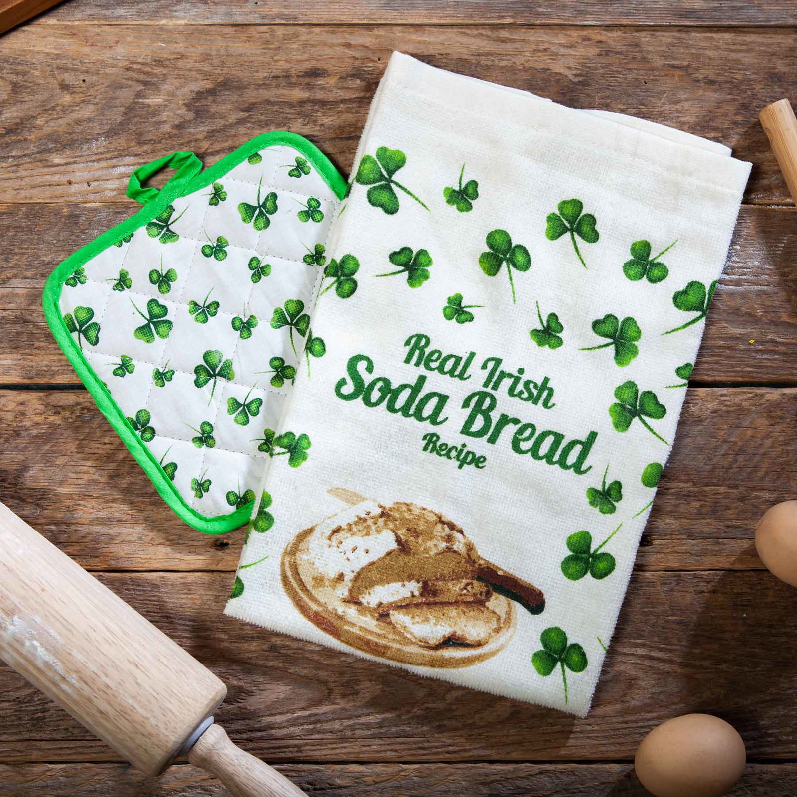 Image of Irish Soda Bread Tea Towel and Potholder