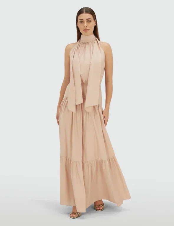 JV-ELARA regular fit maxi jurk - dusty pink