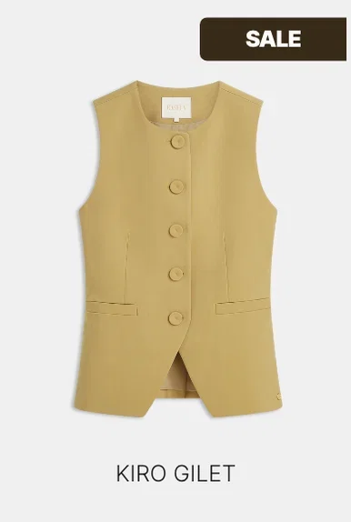 JV-KIRO fitted gilet - mustard yellow